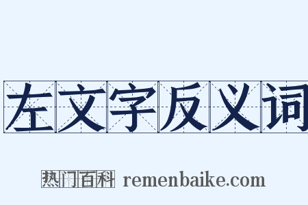 左文字反义词是什么意思的图片